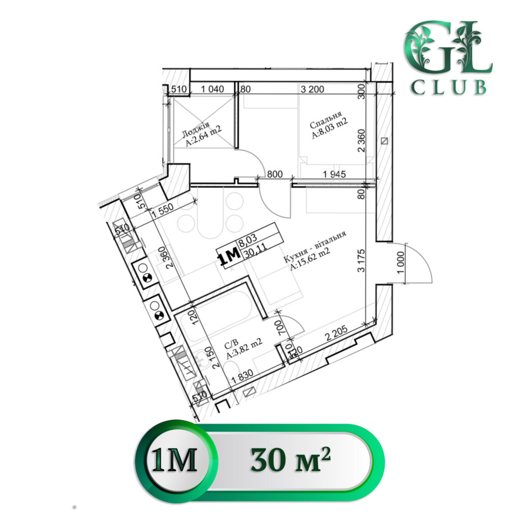 квартира 30 м